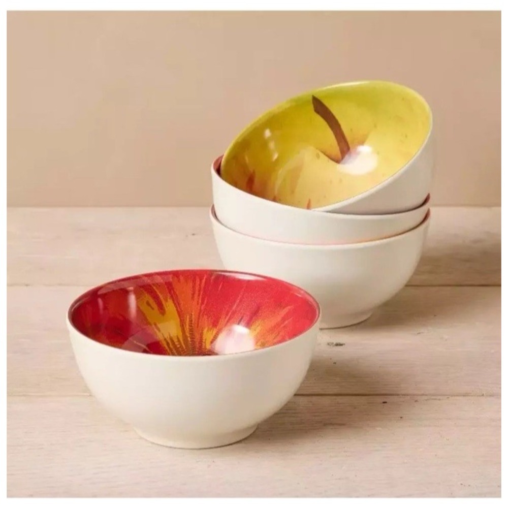 John Derian Artist Target Apple Dessert‎ Bowls 8 Melamine Fall Thanksgiving 2024